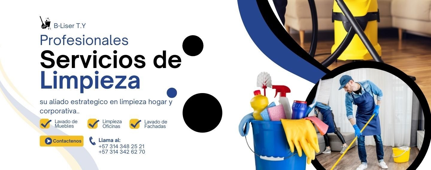 Blue and Yellow Modern Professional Cleaning Service Banner (1)
